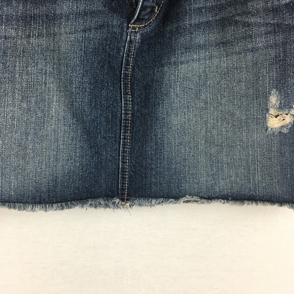 Apt 9 Mini Frayed Distressed Jean Skirt - Picture 6 of 6